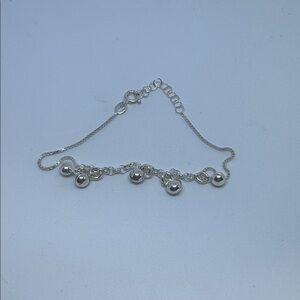 Elegant .925 Silver Beaded Ball Bracelet